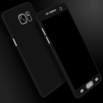 Твърд калъф лице и гръб 360 градуса със скрийн протектор FULL Body Cover за Samsung Galaxy S7 G930 черен